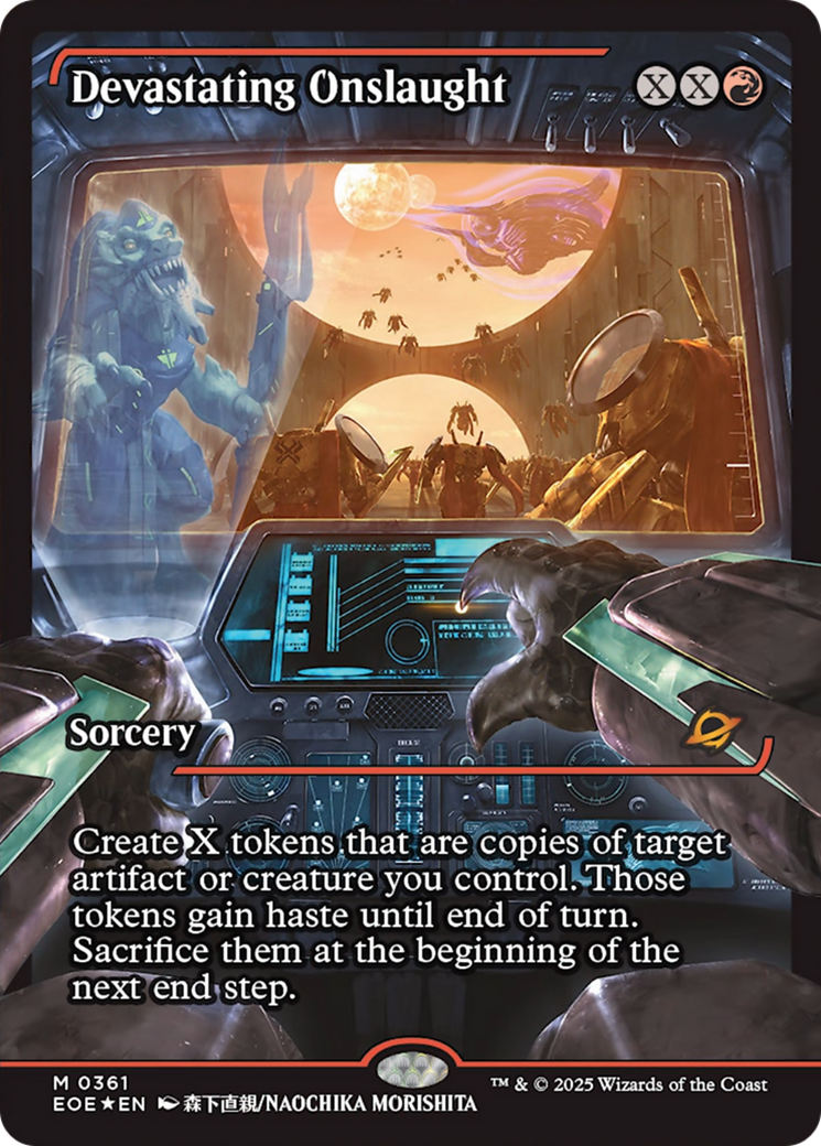 Devastating Onslaught (0361) (Showcase) [Edge of Eternities] | The CG Realm