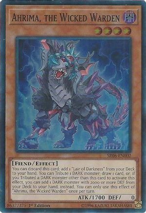 Ahrima, the Wicked Warden (SR06-EN002) - Structure Deck: Lair of Darkness 1st Edition