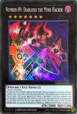 Number 89: Diablosis the Mind Hacker (YCSW-EN010) - Yu-Gi-Oh! Championship Series Prize Cards Limited