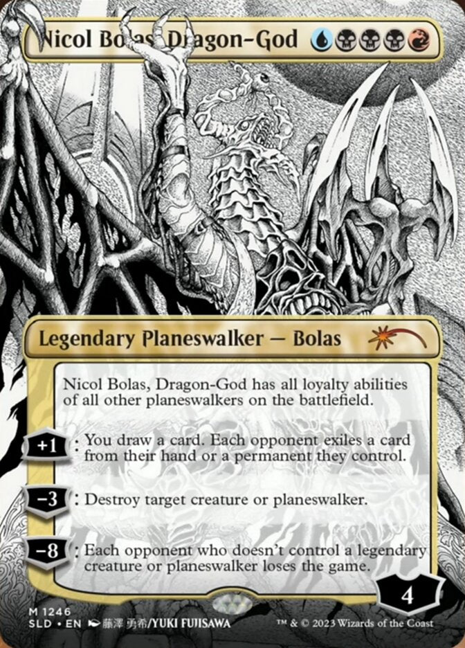 Nicol Bolas, Dragon-God (Borderless) [Secret Lair Drop Series] | The CG Realm
