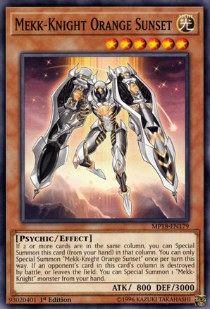 Mekk-Knight Orange Sunset (MP18-EN179) - 2018 Mega-Tins Mega Pack 1st Edition