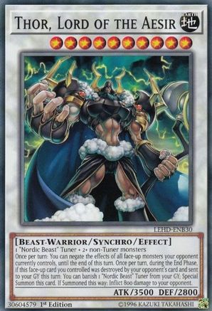 Thor, Lord of the Aesir (LEHD-ENB30) - Legendary Hero Decks 1st Edition