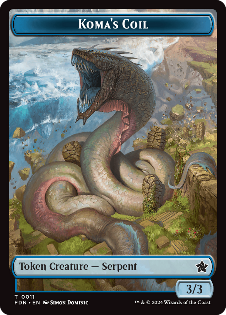 Scion of the Deep // Koma's Coil Doubled-Sided Token (FDN-13 // 11) - Foundations