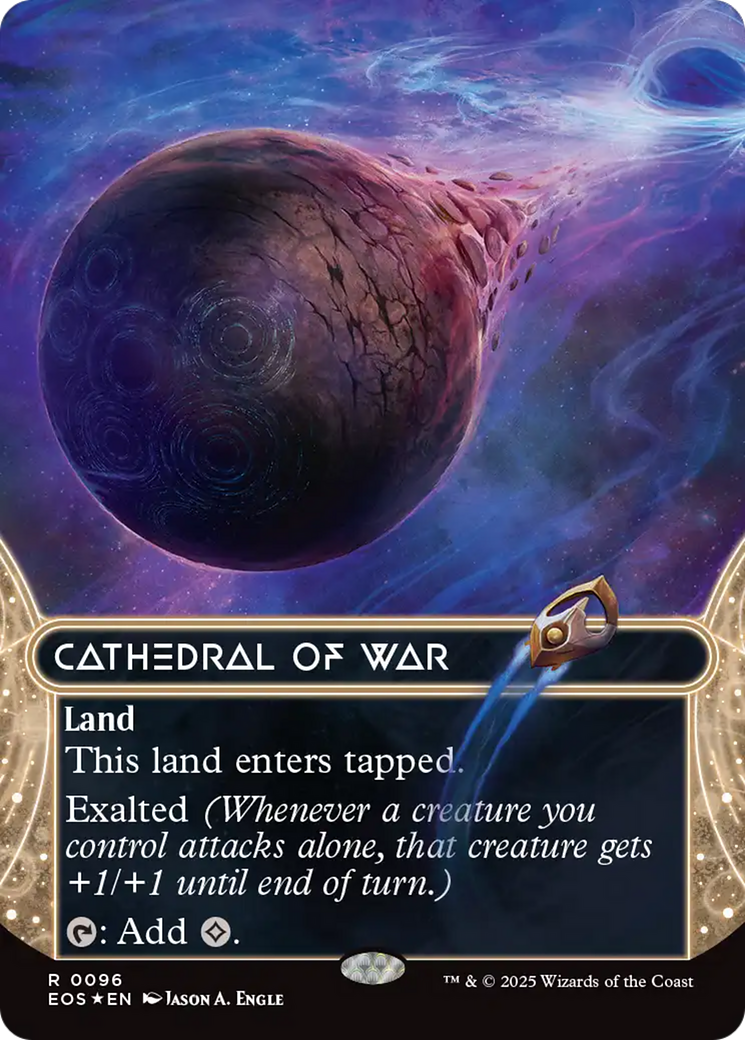 Cathedral of War (0096) (Borderless) (Galaxy Foil) [Edge of Eternities: Stellar Sights] | The CG Realm
