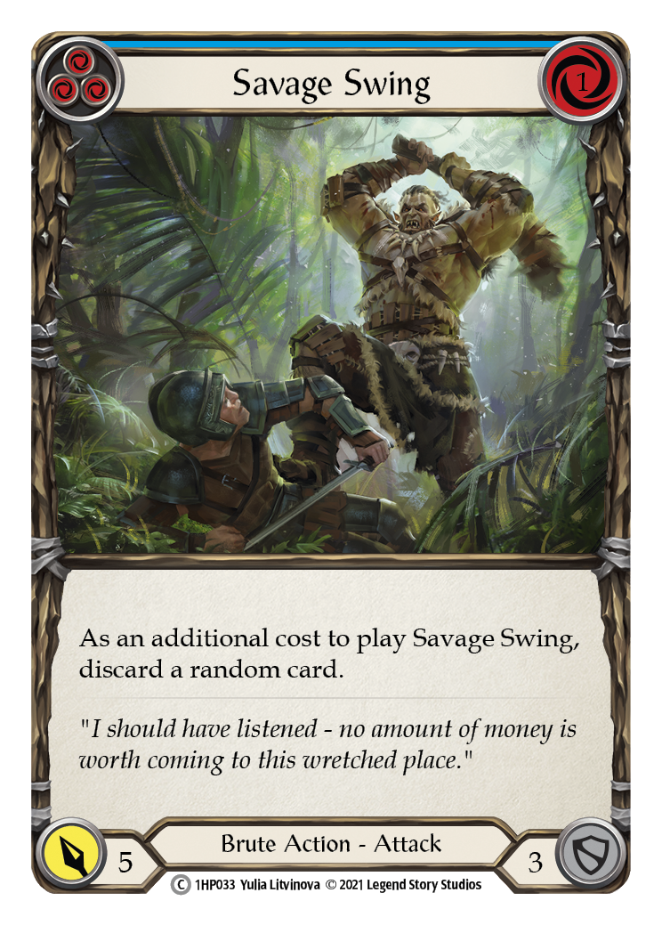 Savage Swing (Blue) [1HP033] (History Pack 1) | The CG Realm