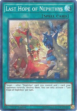 Last Hope of Nephthys (HISU-EN010) - Hidden Summoners 1st Edition