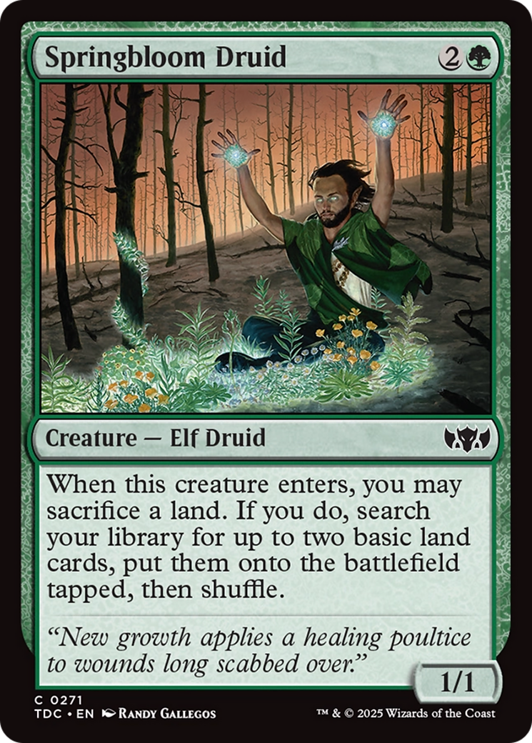Springbloom Druid [Tarkir: Dragonstorm Commander] | The CG Realm