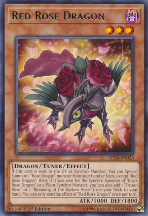 Red Rose Dragon (LED4-EN025) - Legendary Duelists: Sisters of the Rose 1st Edition