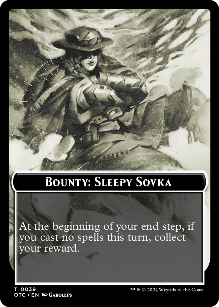 Bounty: Sleepy Sovka // Bounty Rules Double-Sided Token [Outlaws of Thunder Junction Commander Tokens] | The CG Realm