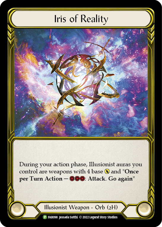 Iris of Reality (Golden) [FAB098] (Promo)  Cold Foil | The CG Realm