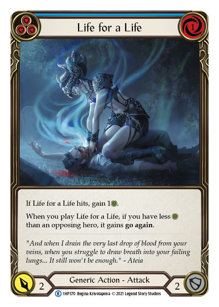 Life for a Life (Blue) [1HP370] (History Pack 1) | The CG Realm
