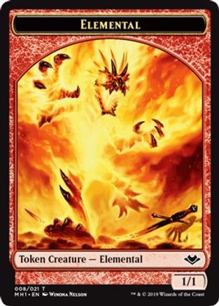 Elemental (008) // Construct Double-Sided Token (MH1-8 // 17) - Modern Horizons