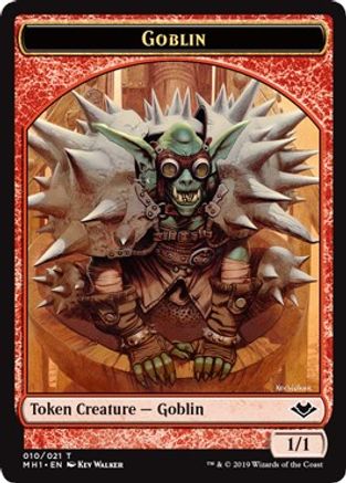 Goblin // Golem Double-Sided Token (MH1-10 // 18) - Modern Horizons