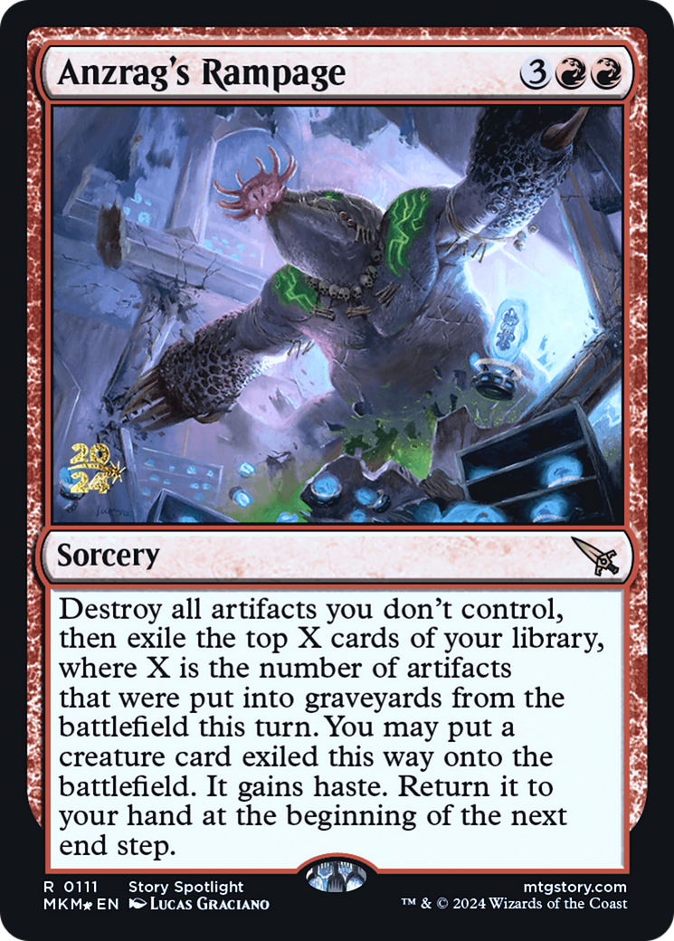 Anzrag's Rampage (PRE-111) - Murders at Karlov Manor Promos Foil