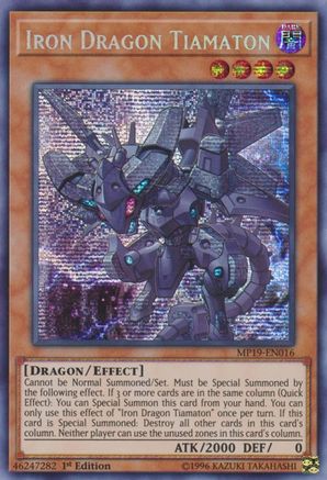 Iron Dragon Tiamaton (MP19-EN016) - 2019 Gold Sarcophagus Tin Mega Pack Unlimited