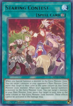 Staring Contest (MP19-EN042) - 2019 Gold Sarcophagus Tin Mega Pack Unlimited