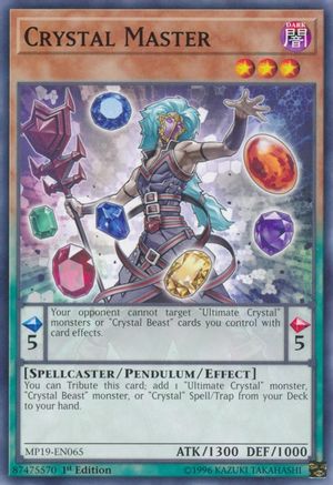 Crystal Master (MP19-EN065) - 2019 Gold Sarcophagus Tin Mega Pack Unlimited