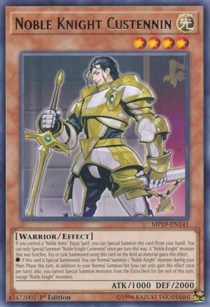 Noble Knight Custennin (MP19-EN141) - 2019 Gold Sarcophagus Tin Mega Pack Unlimited