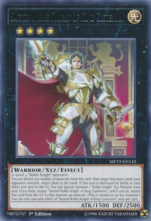 Sacred Noble Knight of King Custennin (MP19-EN142) - 2019 Gold Sarcophagus Tin Mega Pack Unlimited