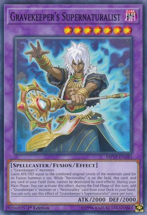 Gravekeeper's Supernaturalist (MP19-EN181) - 2019 Gold Sarcophagus Tin Mega Pack Unlimited