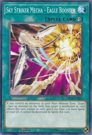 Sky Striker Mecha - Eagle Booster (MP19-EN265) - 2019 Gold Sarcophagus Tin Mega Pack Unlimited