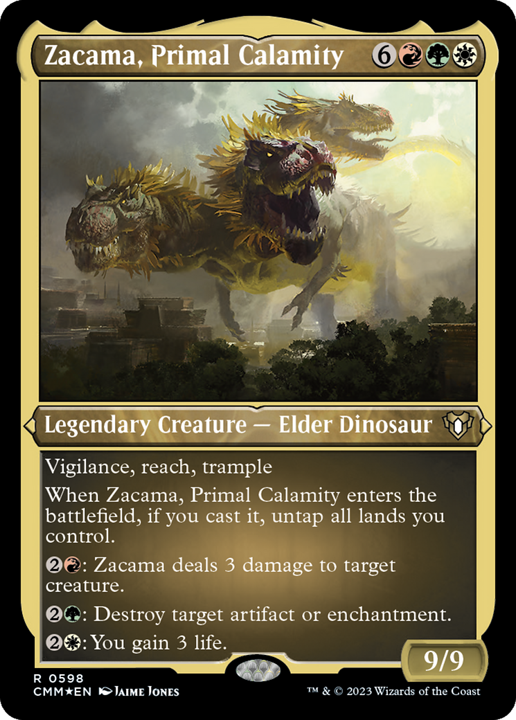 Zacama, Primal Calamity (Foil Etched) [Commander Masters] | The CG Realm