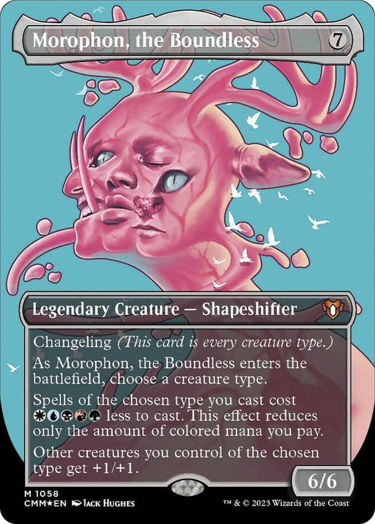 Morophon, the Boundless (Borderless Textured Foil Frame Break) [Commander Masters] | The CG Realm