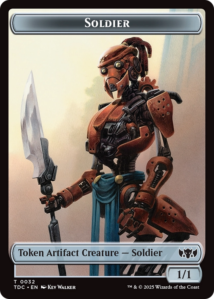 Solider (0032) // Copy Double-Sided Token [Tarkir: Dragonstorm Commander Tokens] | The CG Realm