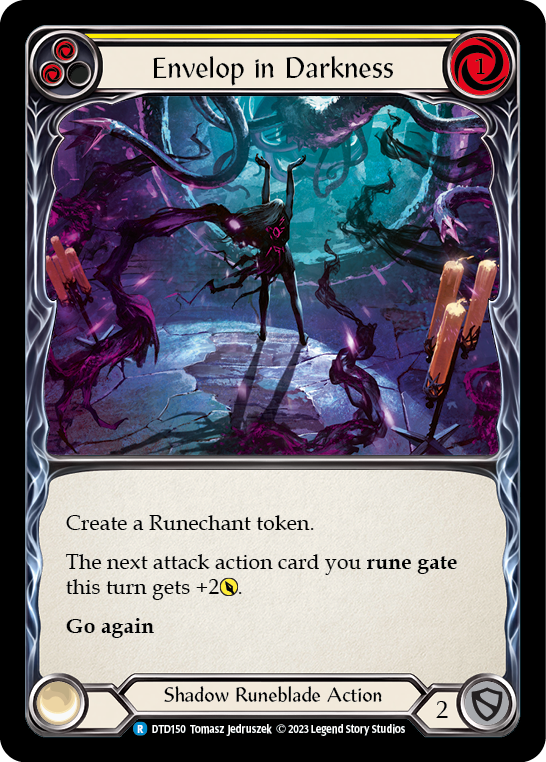 Envelop in Darkness (Yellow) [DTD150] (Dusk Till Dawn)  Rainbow Foil | The CG Realm
