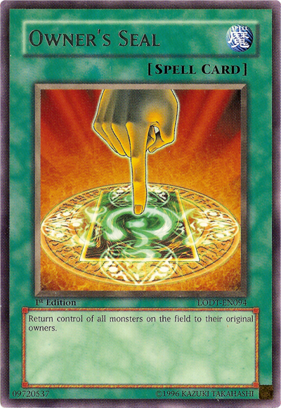 Owner's Seal [LODT-EN094] Rare | The CG Realm