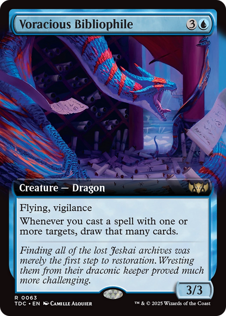 Voracious Bibliophile (Extended Art) [Tarkir: Dragonstorm Commander] | The CG Realm