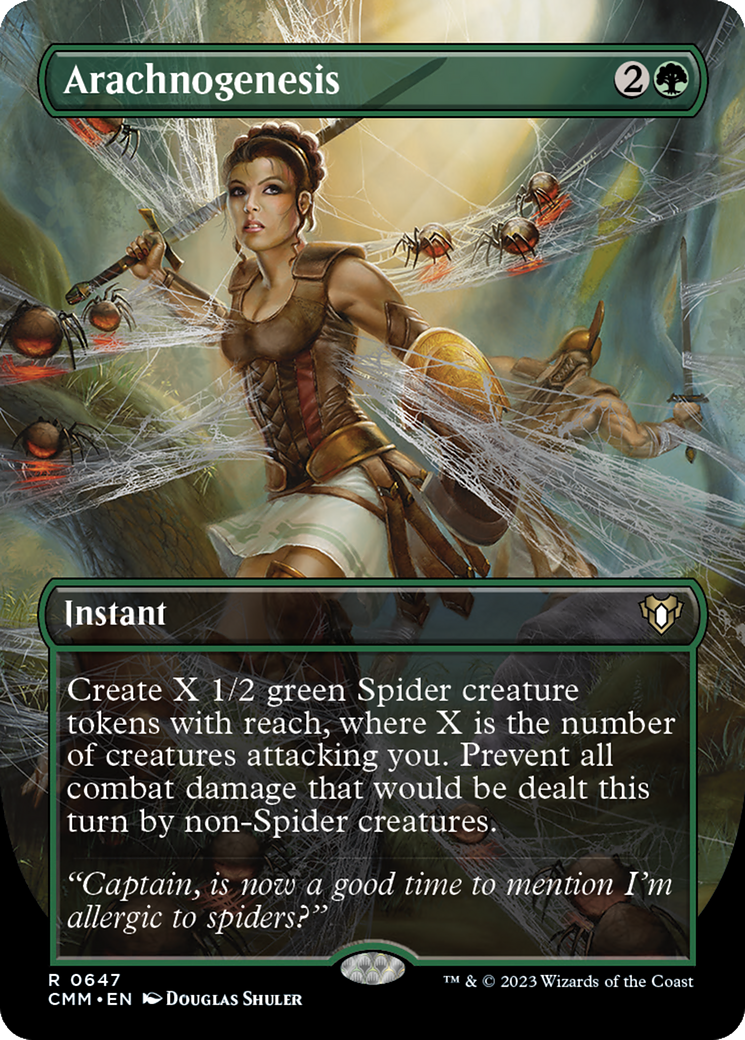 Arachnogenesis (Borderless Alternate Art) [Commander Masters] | The CG Realm