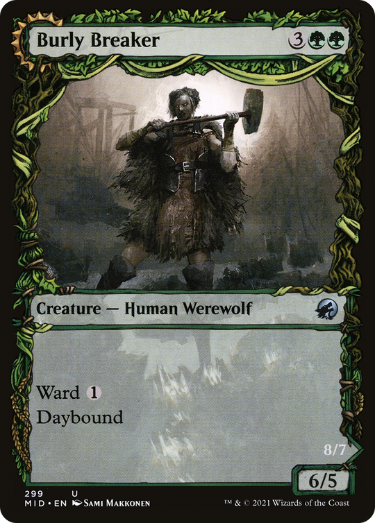 Burly Breaker (Showcase) (MID-299) - Innistrad: Midnight Hunt: (Showcase, Double Faced Transform)