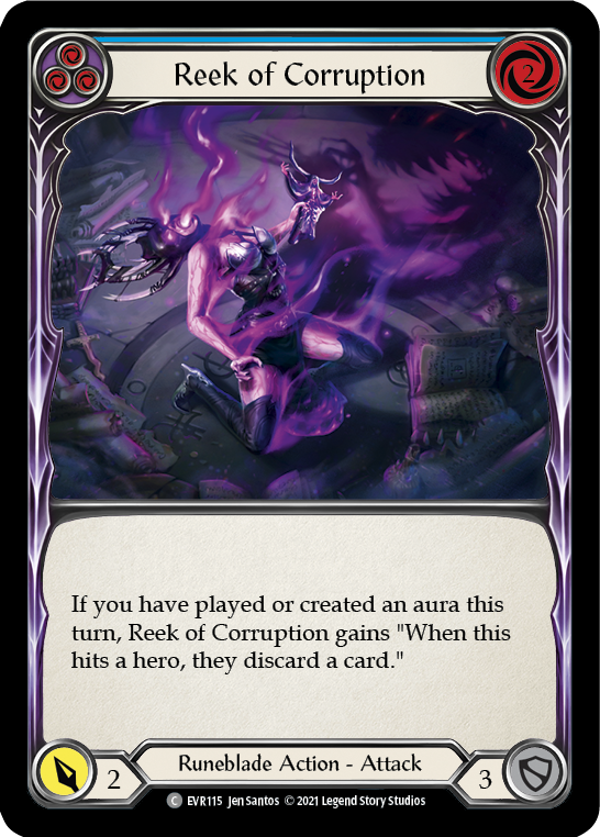 Reek of Corruption (Blue) [EVR115] (Everfest)  1st Edition Rainbow Foil | The CG Realm