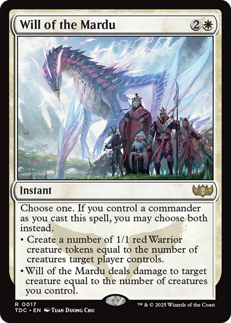 Will of the Mardu [Tarkir: Dragonstorm Commander] | The CG Realm