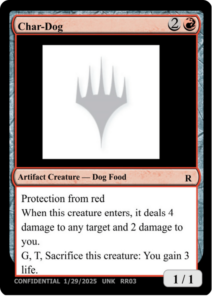 Char-Dog (-) - Un-Known Event Playtest Cards