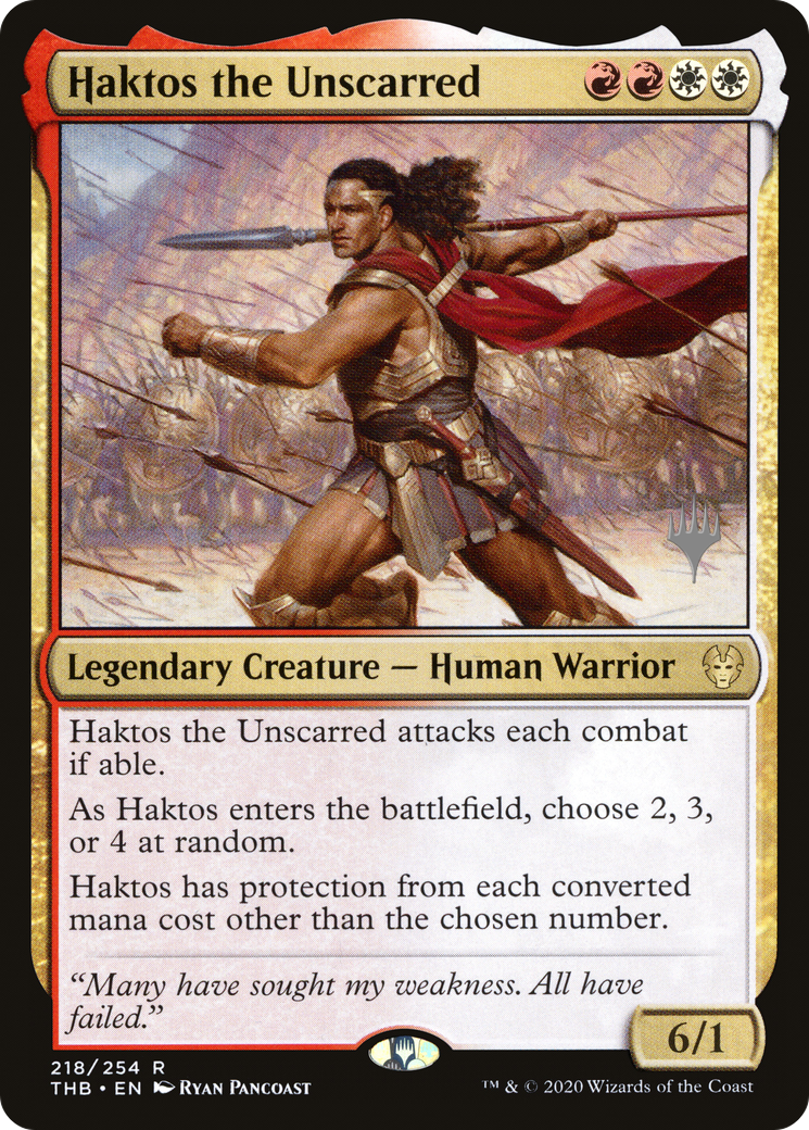 Haktos the Unscarred (PPTHB-218) - Theros Beyond Death Promos
