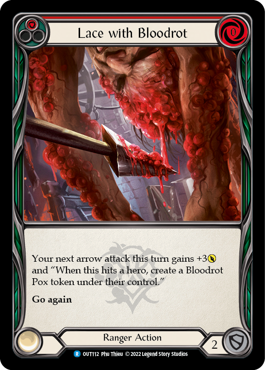 Lace with Bloodrot (Red) [OUT112] (Outsiders)  Rainbow Foil | The CG Realm