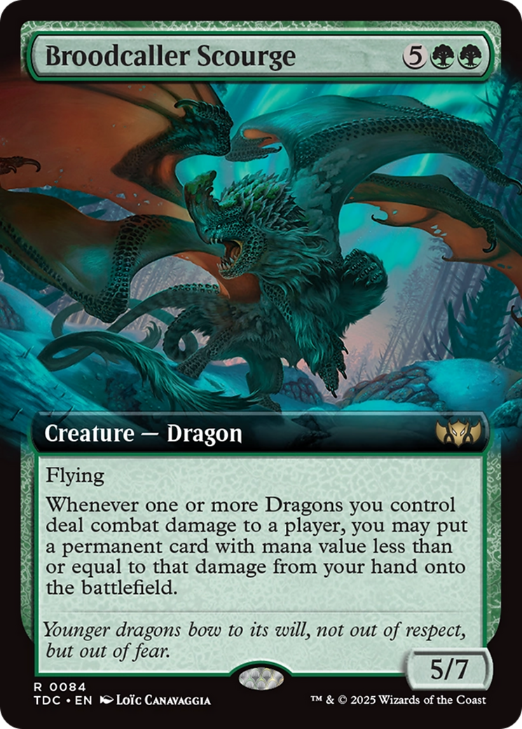 Broodcaller Scourge (Extended Art) (TDC-084) - Commander: Tarkir: Dragonstorm