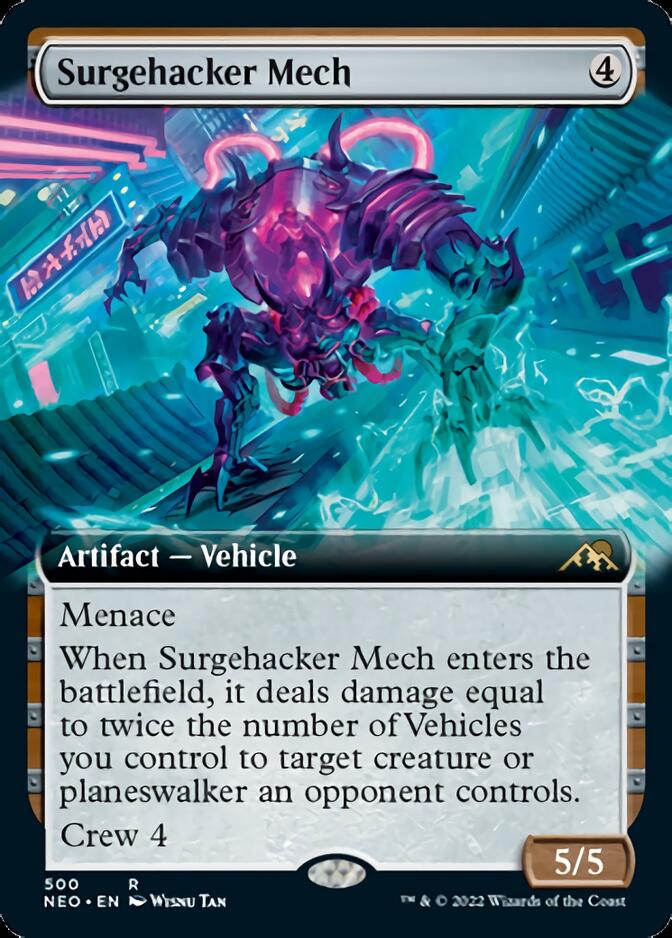 Surgehacker Mech (Extended Art) [Kamigawa: Neon Dynasty] | The CG Realm