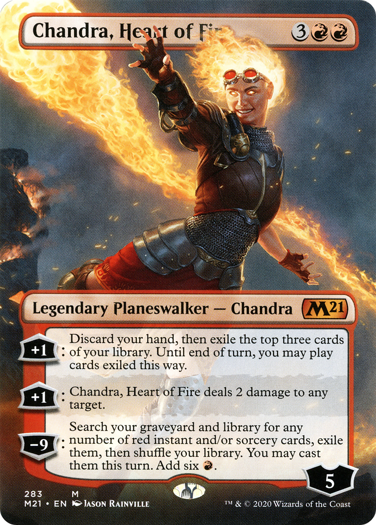 Chandra, Heart of Fire (Borderless) (M21-283) - Core Set 2021