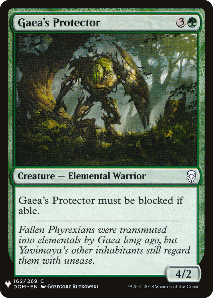 Gaea's Protector (LIST-DOM-162) - The List