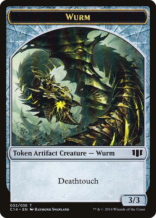 Wurm (Deathtouch) // Goat Double-sided Token (C14-32 // 3) - Commander 2014 Tokens