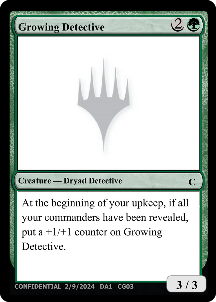 Growing Detective [Unknown Event] | The CG Realm