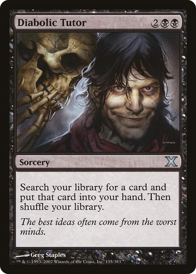 Diabolic Tutor (10E-135) - Tenth Edition
