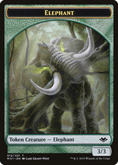 Zombie (007) // Elephant (012) Double-Sided Token [Modern Horizons Tokens] | The CG Realm