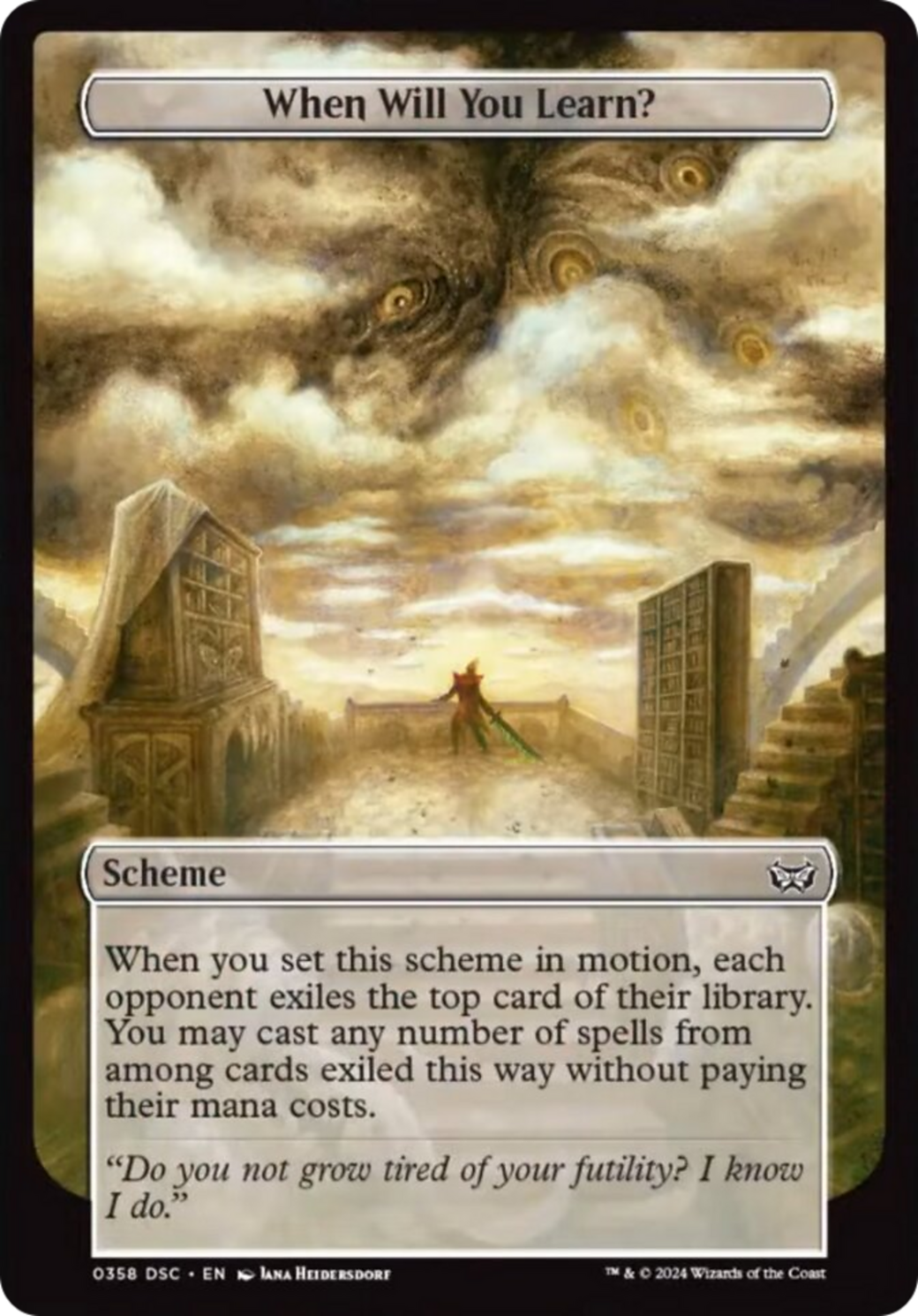 When Will You Learn? (Full Art) (A:DSC-358) - Duskmourn: House of Horror Commander