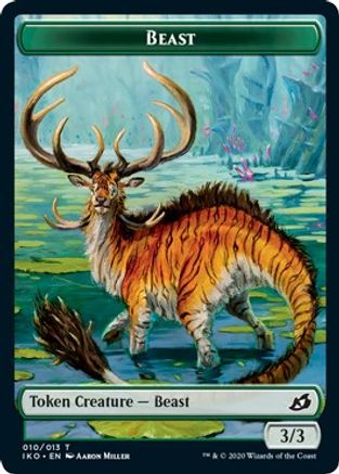 Beast // Human Soldier (005) Double-sided Token (IKO-) - Ikoria: Lair of Behemoths Foil