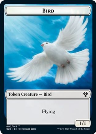 Bird // Dinosaur Cat Double-Sided Token (C20-2 // 16) - Commander 2020