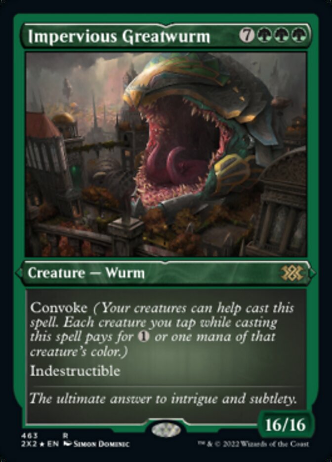 Impervious Greatwurm (Foil Etched) [Double Masters 2022] | The CG Realm